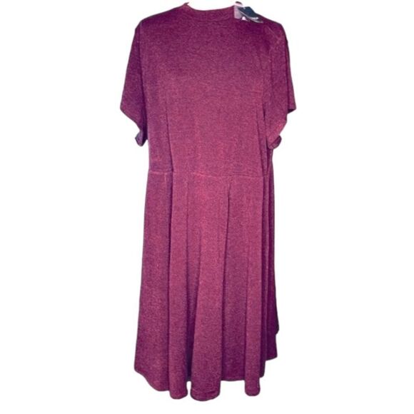 Torrid Wm’s Sz 4 Maroon Mini Hacci Mock Neck Skater Sweater Dress - Picture 1 of 7